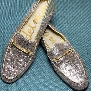 Sam Edelman flats, women’s 8.5, gold sparkly Lior